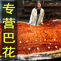 Solid wood big board Bahua log pear mahogany boss office conference table New Chinese tea table furniture clearance