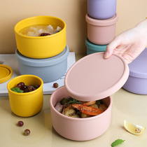 Lunch box office worker portable fresh bowl with lid silicone bowl microwave oven heating special lunch box sealed fresh-keeping box