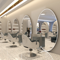 Douyin tide tide Barber shop mirror table hairdressing shop mirror hair salon wall mirror hair salon special Mirror Mirror LED hanging wall mirror