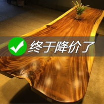 Black walnut Big Board tea table solid wood log resin river table office meeting Tea Board tea table South American ebony wood