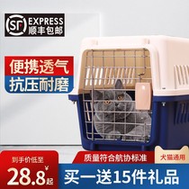 Pet aircraft box cat dog cage portable out cat space capsule dog big and small dog consignment air box
