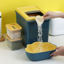 Rice barrels household insect-proof moisture-proof seal 20kg 10kg rice storage box small rice box rice tank ins with lid plastic