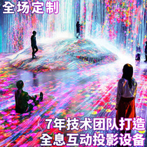 AR holographic interactive projection software Stereoscopic immersive 3D material CAVE fusion wall ground 5D naked eye video LED script Kill wall pavilion VR game All-in-one machine Equipment sensor