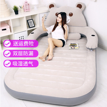 Lazy bed sheets man floor home air bed double home folding Net red air bed Bear inflatable bed bear inflatable mattress
