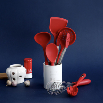 Silicone shovel high temperature resistant non-injury pan stir-frying shovel non-stick pan special shovel soup colander kitchenware set silicone spatula