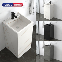 Outdoor garden column washbasin Outdoor garden Art washbasin Balcony Household floor-to-ceiling rock plate column basin