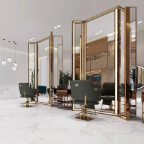 Barber shop dedicated net red mirror table 3am same mirror table hairdressing shop floor mirror table with led light mirror hairdressing mirror table