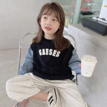 yojia girls spring autumn holiday two fried street sweatshirt children dress 2022 spring dress new children foreign air baby blouse
