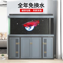 2021 Sensen fish tank large super white glass household living room bottom filter aquarium water free ecological Dragon and Fish Tank