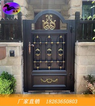 Aluminum garden entrance door single door courtyard door Villa small door side door aluminum Art door