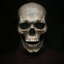 Skull cover mask movable evil spirit Knight mask secret room npc props Halloween childrens costume cos suit