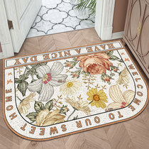 Plant flower silk ring floor mat entrance door rub soil foot mat outdoor entrance door non-slip mat can be cut 2022 New
