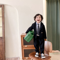 Flower girl dress boy suit suit foreign style leisure Korean version of childrens suit piano performance handsome autumn dress tide