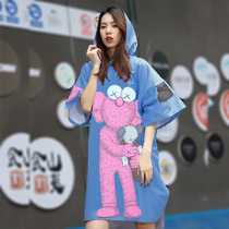 Customized Sesame Street Joint Name Korea Diving Quick Dry Bathrobe Sunscreen Swimming Windproof Cloak Warm Bath Couple