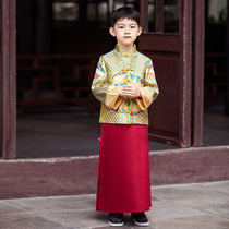 Children Hanfu Tang suit boys master birthday spring and summer new students Chinese style antique installed costumes Sinology service