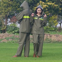 Raincoat Rain Pants Set Electric Car Motorcycle Double Thick Poncho Mens and Womens Adult Split Raincoat