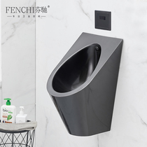 Fenchi black stainless steel urinal Wall-mounted bar KTV induction urinal Toilet urinal urinal