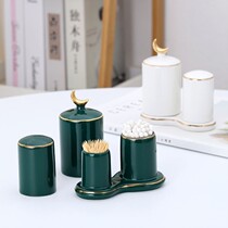 Toothpick box home living room Nordic hotel Cotton Box fashion commercial light luxury restaurant toothpick tube c