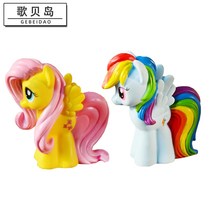 Pony Polly does not break the color painted plaster doll enamel white embryo piggy bank childrens Diy educational toy