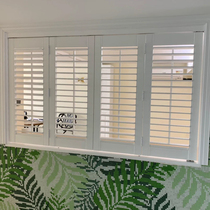 Simple solid wood shutters folio breathable window Bedroom study living room bathroom partition Folding shutters custom