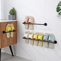Bathroom toilet trailer rack wall-mounted non-perforated nail storage artifact put toilet sink door rear shelf