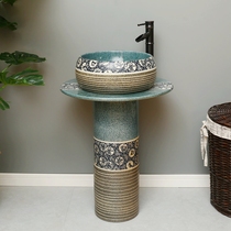 Balcony wash basin Column basin Column wash basin Pool Courtyard Outdoor bathroom One-piece ceramic household floor