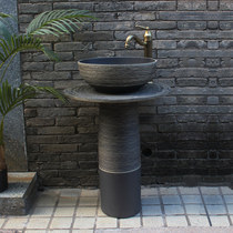 Outdoor wash basin balcony column basin retro column basin outdoor sink courtyard