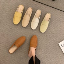 Summer half slippers share Home daily~ everyday wearing zui comfortable with half-to-soft leather Mueller shoes 