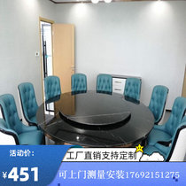Large Round Table Turntable Rock Board Full Solid Wood Manual Restaurant Marble 2 m New Chinese Table Round Home Commercial