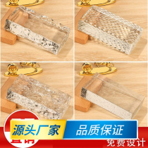 Creative color partition wall net red wall screen background wall crystal brick transparent dry and wet partition double-sided ice pattern art