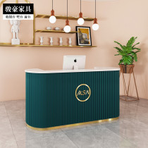 Cashier shop Small clothing store Nail shop Bar simple light luxury style beauty salon front desk Arc