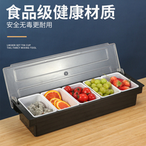 Bar seasoning box milk tea shop three grid four grid five grid six grid fruit box fruit fresh box seasoning box with lid