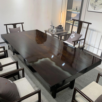 Black Sandalwood Large Board Tea Table Solid Wood Log Purple Light Black Gold Sandalwood Red Wood Tea Table 2 1 m 8 Okan Desk Table Tea Table