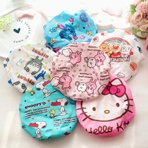Cartoon double layer thickened shower cap Children adult bath waterproof shower cap corner bio kitchen anti-fume hair cap