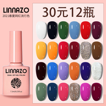 Net red summer nail polish glue 2021 new small set popular 12 color set full set for nail shop