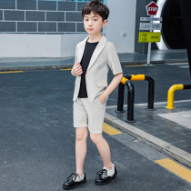 Childrens casual Korean short-sleeved suit jacket Boy suit suit Summer boy handsome fashion dress