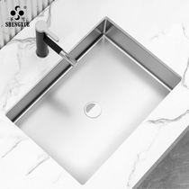 Shengxue rectangular 304 stainless steel basin basin wash basin toilet embedded washbasin sink