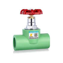 Green lifting PPR globe valve door switch 4 points hot melt tap water hot and cold water pipe water supply pipe fittings joint accessories