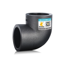 110 right angle PE elbow 90 degree joint 4 points Hot Melt 75 water pipe 6 points plastic 50 pipe fittings