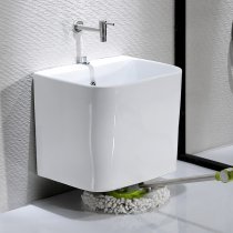 Yuan craftsman wall-mounted mop pool home balcony bathroom wall-mounted small wash mop pool with washboard