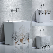 Yuan craftsman Nordic home small mop pool toilet wash mop pond balcony mop basin with side sewage