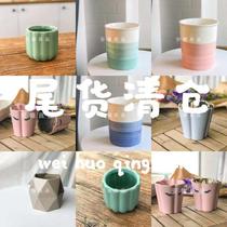 A wide food utensil (foreign trade tail list) storage jar ceramic storage glass seal jar vase ornament defects