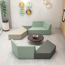 Bank 4S Shop Modern minimalist hospitality room Lounge Area Lounge Area Hall Anomalous Office Sofa Tea Table Combinations