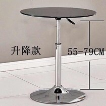 High coffee table High 80 tempered glass lifting small round table round coffee table round exhibition table activity simple