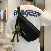 Large capacity chest bag male ins Tide brand Japanese simple shoulder backpack female students Joker leisure tooling shoulder bag
