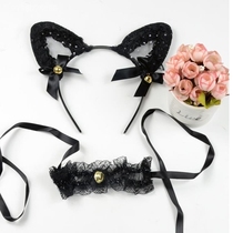 Jewelry leg ring rabbit ears hot lace neckband sex ribbon accessories sexy cat ear accessories couple