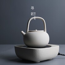 Japanese silent ceramic cooking teapot simple electric pottery stove set lifting beam pot cooking tea stove household tea cooker kettle