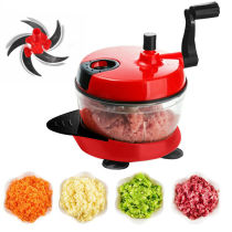 Manual meat grinder Household stirring and crushing hand-pull shredder chopping vegetables hand-cranked crushing chopping meat and cutting pepper artifact