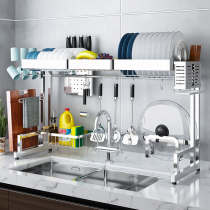 304 stainless steel sink bowl rack drain rack kitchen storage rack drying bowl rack sink dishes storage rack