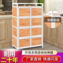 Economical double door simple modern assembly rust-free cupboard household kitchen cabinet storage sundries storage